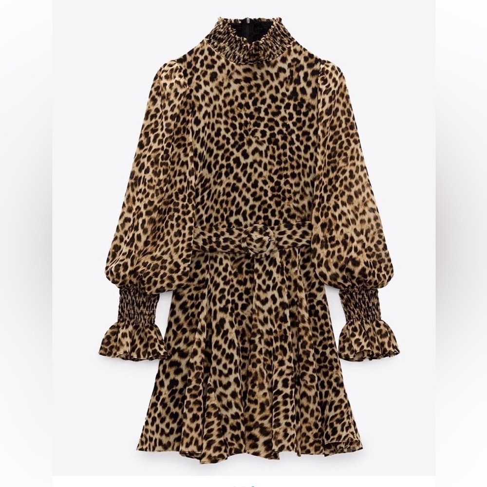 💥💥SOLD💥NWT Zara Long Sleeve Mock Neck Leopard - Picture 3 of 14